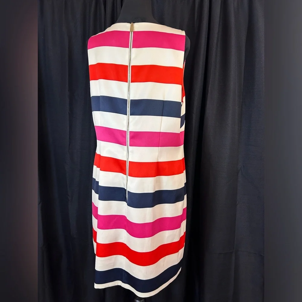 VINCE CAMUTO Sleeveless Shift Dress with Embellished Neckline Size 14 b16 - Picture 4 of 8